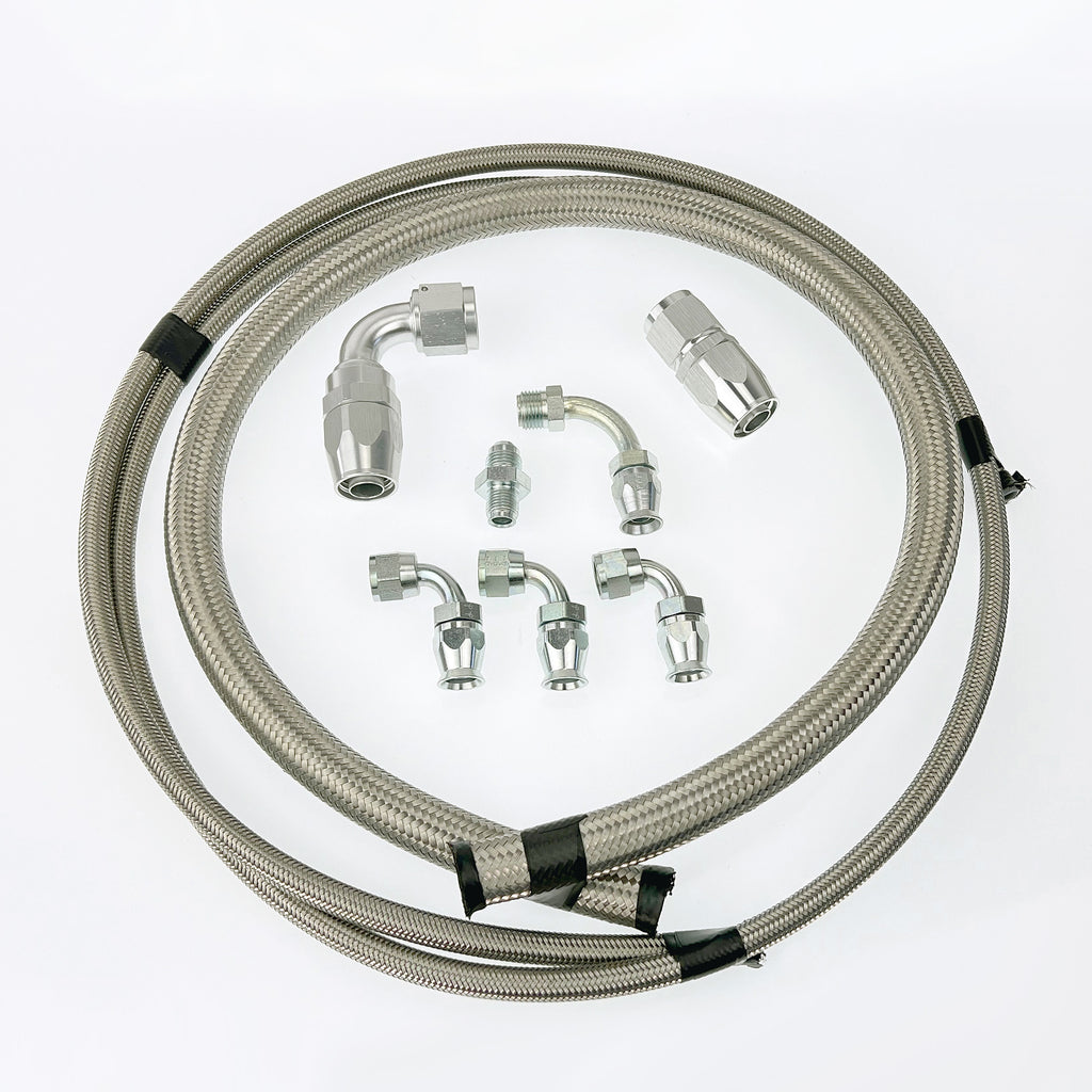 Power Steering Hose Kit Braided Stainless | Corvette Power Assist Remote Reservoir
