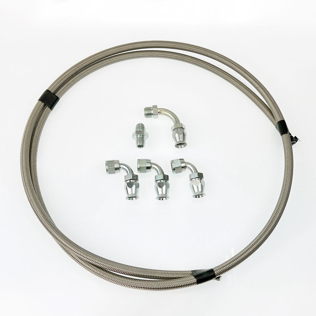 Power Steering Hose Kit Braided Stainless | Ford Power Assist