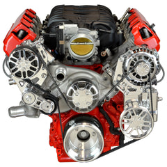 Concept One Pulley Systems: Chevy LT Victory Series Kit with Alternator, A/C and Power Steering, front view