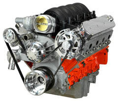 Concept One Pulley Systems: Chevy LS Victory Series Kit with Alternator, front view angled