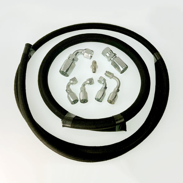 Power Steering Hose Kit Black AQP | Corvette Power Assist Remote Reservoir