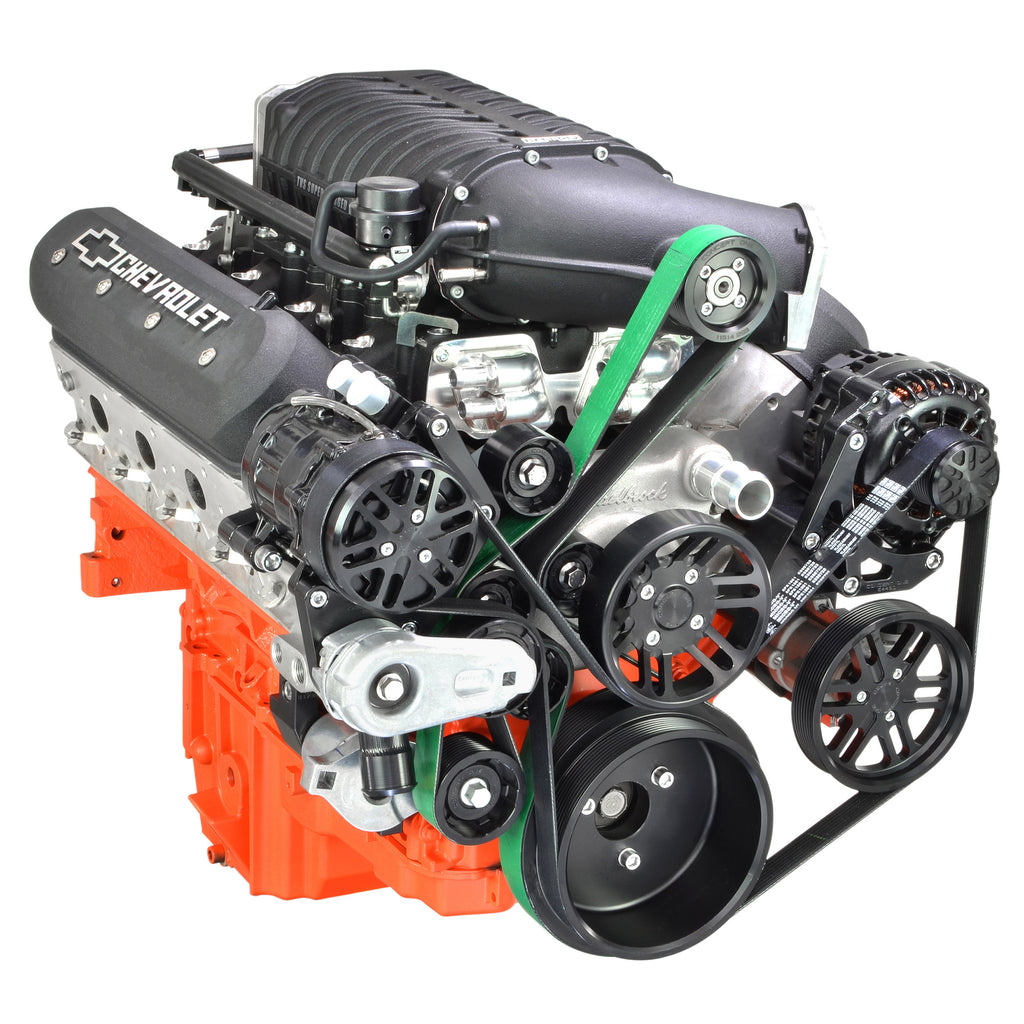 Chevy LS 10 Rib Pulley Kit | Harrop TVS2650 LH Supercharger-Alt-AC-PS | MAX 10R