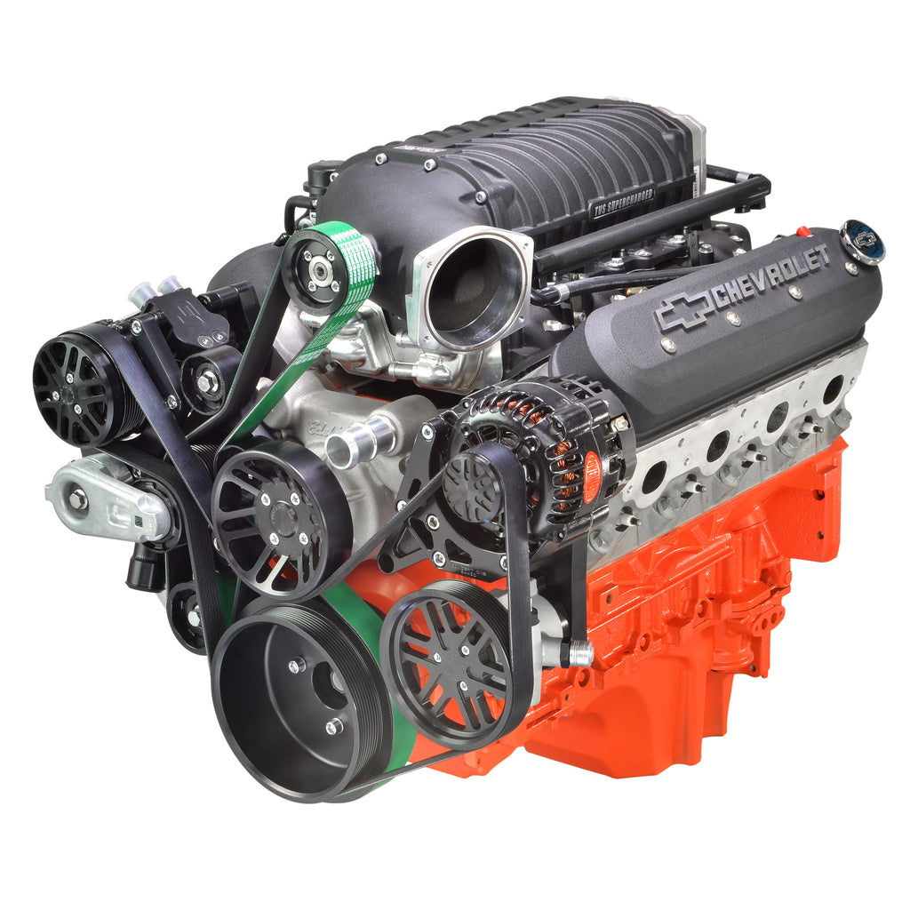 Chevy LS 10 Rib Pulley Kit | Harrop TVS2650 LH Supercharger-Alt-AC-PS | MAX 10R