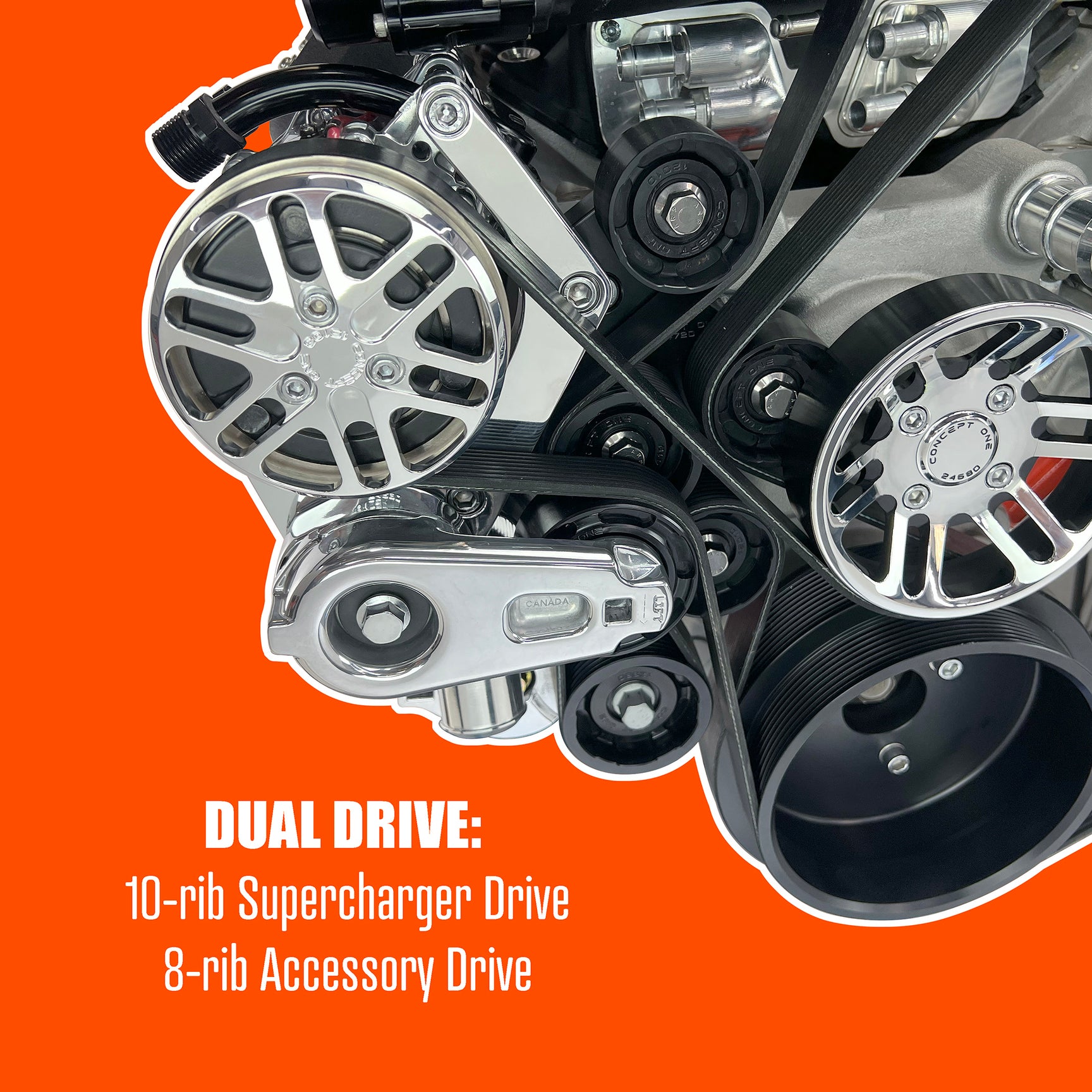 Chevy LS 10 Rib Pulley Kit: LSA, ZL1 Supercharged - Alt, AC, PS | MAX ...