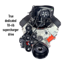 Chevy LS 10 Rib Pulley Kit | Whipple WK-1815-30 Supercharger-Alt-AC-PS | MAX 10R