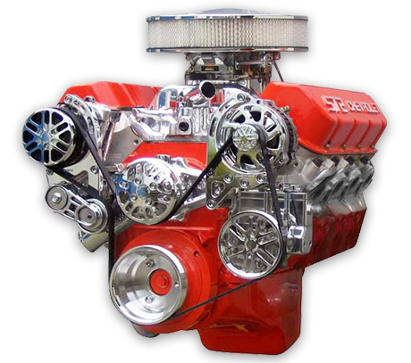 Big block chevy serpentine pulley kit clearance