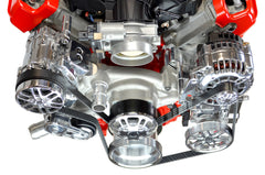 Concept One Pulley Systems: Chevy LT Victory Series Kit with Alternator, A/C and Power Steering, top view