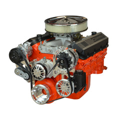 Concept One Pulley Systems: Chevy Big Block Driver Series Kit with Alternator, A/C and Power Steering, front view angle