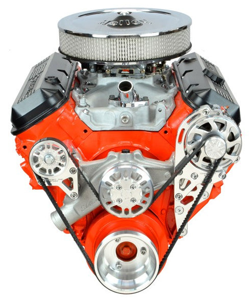 Concept One Pulley Systems: Chevy Big Block Victory Series Kit with Alternator, front view