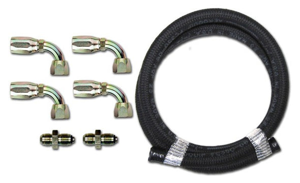 Power Steering Hose Kit Black AQP -6AN High Pressure