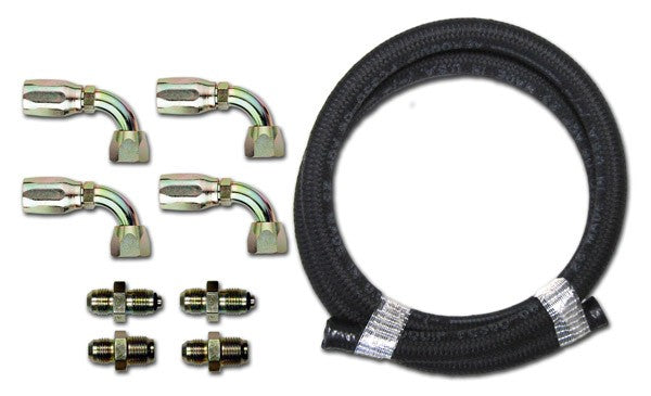 Power Steering Hose Kit Black AQP -6AN | GM Steering Boxes to Type 2 Pump