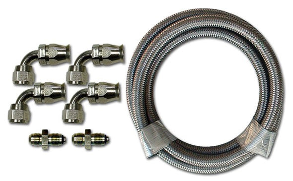 Power Steering Hose Kit Stainless -6AN | GM Metric Steering to GM Type 2