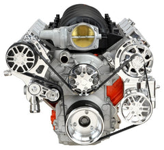 Concept One Pulley Systems: Chevy LS Victory Series Kit with Alternator, A/C and Power Steering, front view