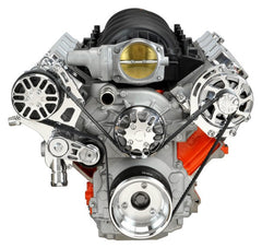 Concept One Pulley Systems: Chevy LS Victory Series Kit with Alternator and A/C, front view