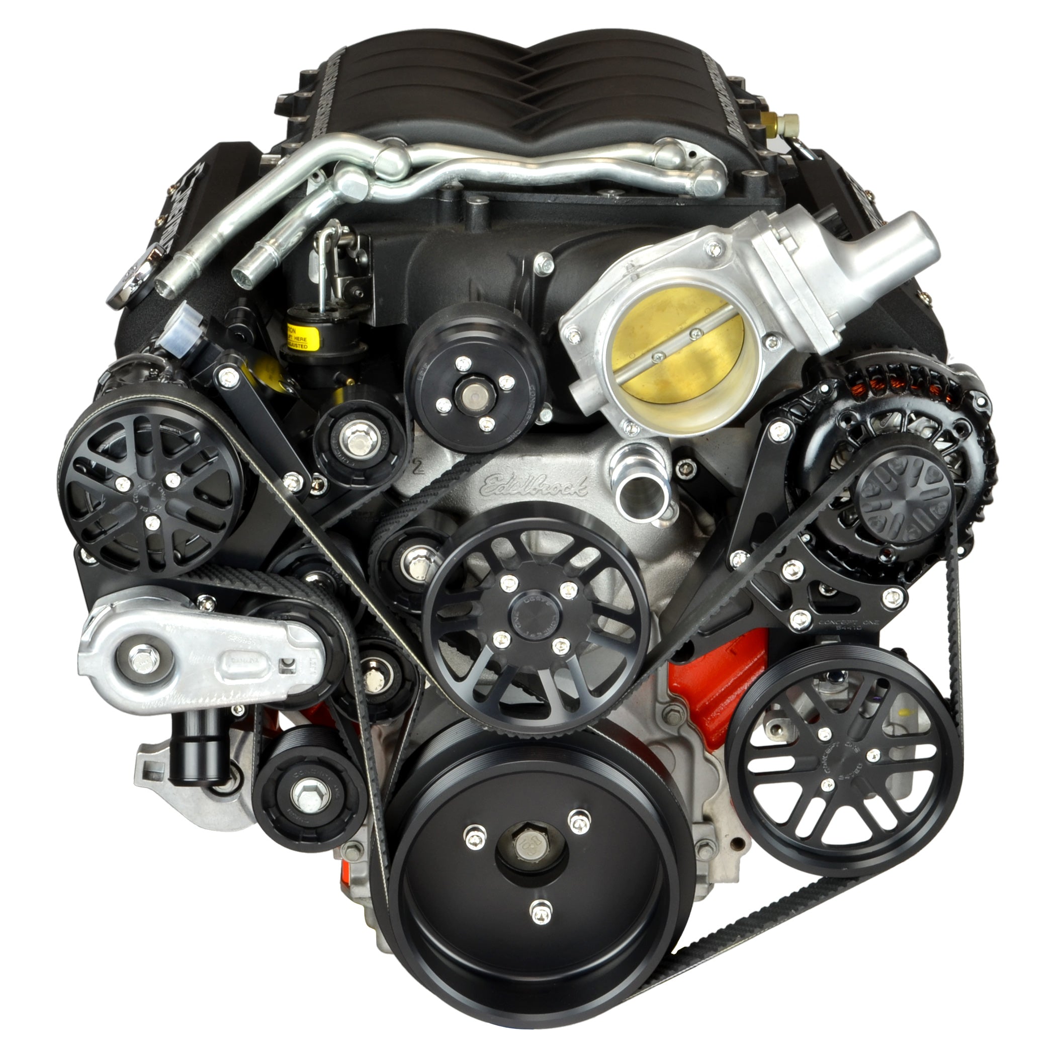 Chevy LS 10 Rib Pulley Kit - Magnuson Hearbeat Supercharger, Alt, AC ...
