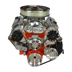 Concept One Pulley Systems: Chevy Small Block Driver Series Kit with Alternator, A/C and Power Steering, front view