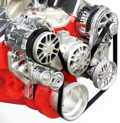 Concept One Pulley Systems: Chevy Small Block Victory Series Kit with Alternator and Power Steering, close up