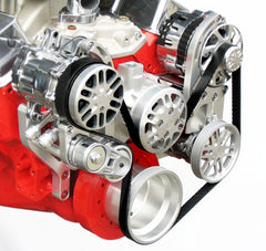 Concept One Pulley Systems: Chevy Big Block Victory Series Kit with Alternator, A/C and Power Steering, close up